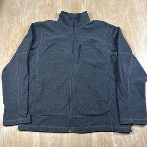 The North Face Mens Dark Gray Full Zip Long Sleeve Warm Fleece Jacket Size Large